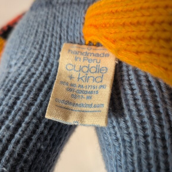 Cuddle + Kind Wyatt The Fox Plush Animal Toy Hand Knit Peru Small Orange CLEAN - Picture 6 of 16